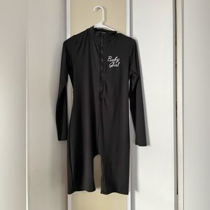 Black long sleeve romper